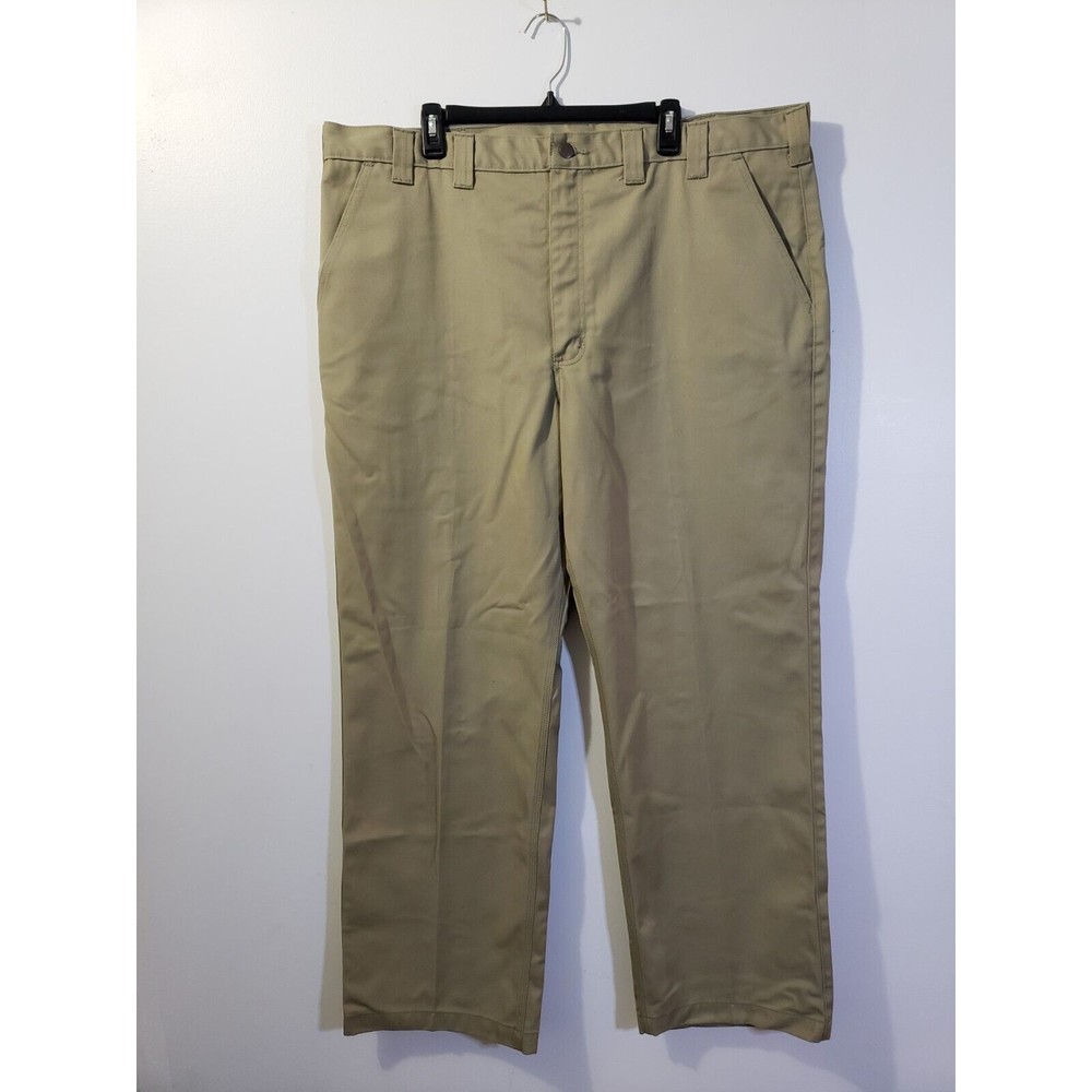 Carhartt Mens Twill Work Pants B290 Size 44x32 Khakis Straight Leg Relaxed Fit